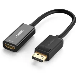 Adapter DisplayPort 1.2 (m) => HDMI (ž) 1080p@60Hz enosmerni UGREEN MM137  12bit črn (40362)