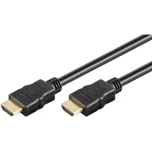 Kabel HDMI(m)=>HDMI(m) 4K/60Hz 1,50m pozlačeni kontakti črn Goobay (61158)