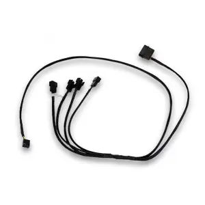Splitter za ventilatorje EKWB 1x -> 4x4-pin + 1x MOLEX , črna (80cm)