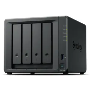 NAS ohišje Synology DS925+ 4x3.5'' SATA HDD/SSD 2x M.2 NVMe AMD V1500B 4-core (8-thread) 2.2 GHz 4GB DDR4 ECC SODIMM 2x RJ-45 2.5GbE 2x USB 3.2 Gen1 1x USB-C expansion port