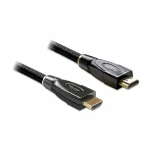 Kabel HDMI(m)=>HDMI(m) v2.0 3,00m 4K/30Hz ETH pozlačeni kontakti črn Delock (82738)