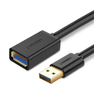 Kabel USB 3.0 A => A 2,00m podaljšek Ugreen US129 črn (10373)