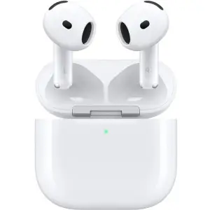 Slušalke brezžične Apple ušesne z mikrofonom BT AirPods 4 z active Noise Cancellation bela ANC Bluetooth (MXP93ZM/A)