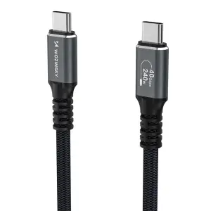 Kabel USB-C => USB-C USB4 40Gbps 240W PD 8K@60Hz 1,00m Thunderbolt 4 Wozinsky (WPS-UY41S)