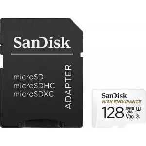 Spominska kartica microSDXC 128GB Sandisk High Endurance 100MB/s/40MB/s U3 V30 UHS-I A1 +adapter (SDSQQNR-128G-GN6IA)