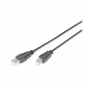 Kabel USB A => B 5m dvojno oklopljen črn Digitus (AK-300105-050-S)