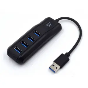 HUB USB-A => 4x USB-A(ž) USB 3.1 Ewent črn (EW1138)