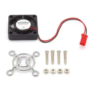 Raspberry Pi 4 Model B brezkrtačni ventilator 30x30x7 z mrežico - črn