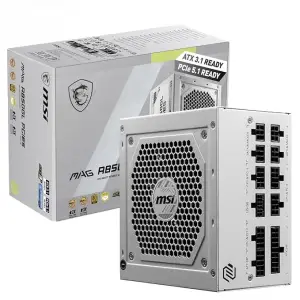 Napajalnik - 850W MSI MAG A850GL 80Plus Gold 90% ATX 3.1 (Gen5) Modular 120mm bela (30919872)
