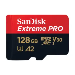 Spominska kartica microSDXC 128GB Sandisk Extreme Pro 200MB/s/90MB/s U3 V30 UHS-I +adapter (SDSQXCD-128G-GN6MA)