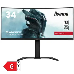Monitor Iiyama 86,4 cm (34,0") GCB3481WQSU-B1 3440x1440 Curved Gaming 180Hz VA 0,3ms 2xHDMI 2xDisplayPort 4xUSB3.2 HAS Zvočniki  FreeSync Premium HDR400 G-Master