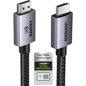 Kabel HDMI(m)=>HDMI(m) v2.1 1,00m 8K/60Hz 4K/120Hz Ultra HD črn Ugreen (25908)