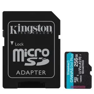 Spominska kartica microSDXC 256GB Kingston Canvas Go! Plus GO 200MB/s/160MB/s U3 V30 UHS-I A2 +adapter (SDCG4/256GB)