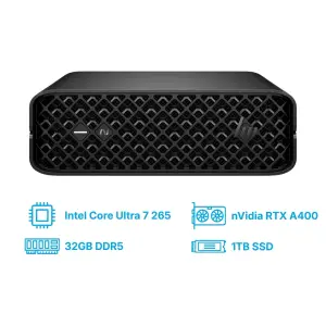 Delovna postaja HP Mini Z2 G1i Ultra 7-265/W880/32GB/1TB/Nvidia RTX A400 4xmDP /280W-89%/Win11Pro (A40NCET#ABB)