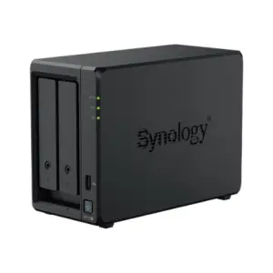 NAS ohišje Synology DS725+ 2x3.5'' SATA HDD/SSD 2x M.2 NVMe AMD Ryzen R1600 2-core (4-thread) 2.6 GHz 4GB DDR4 ECC SODIMM 1xRJ-45 1GbE, 1xRJ45 2.5GbE 1xUSB 3.2 Gen1 1xeSATA USB-C