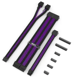 Napajalni kabli (KIT) - Vijolična / Črna - 2x8pin -> 12VHPWR