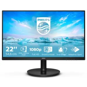 Monitor Philips 54,6 cm (21,5") 221V8A 1920x1080 75Hz IPS 4ms VGA HDMI Zvočniki  3H srGB V-Line