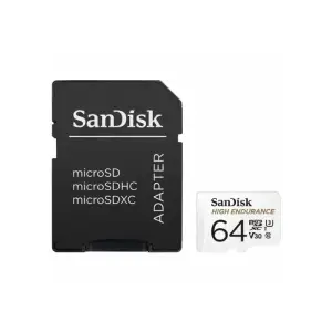 Spominska kartica microSDXC 64GB Sandisk High Endurance 100MB/s/40MB/s U3 V30 UHS-I +adapter (SDSQQNR-064G-GN6IA)
