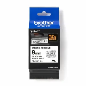 Trak BROTHER TZE-S221 black on white