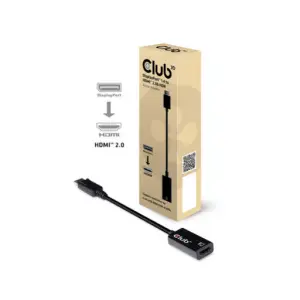 Adapter DisplayPort 1.4 (m) => HDMI (ž) 4K@60Hz (2.0b HDMI) Club 3D CAC-1080 aktivni