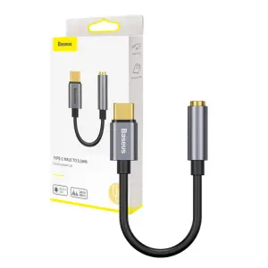 Adapter avdio USB-C (m) => 3,5mm (ž) stereo Baseus DAC 0,09m (CATL54-0G)