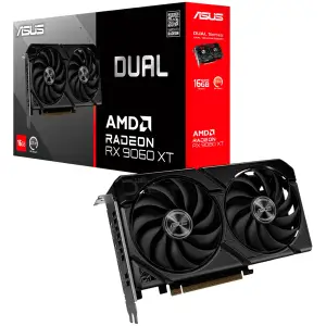 Grafična kartica AMD RX9060 XT Asus Dual - 16GB GDDR6  | 1xHDMI 2.1b 2xDisplayport 2.1a (DUAL-RX9060XT-16G)