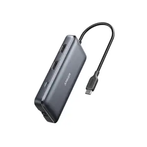 Priklopna postaja USB-C => Anker PowerExpand 553 8v1 2x HDMI 2xUSB3.1 1xUSB-C 85W 1xLAN Čitalec kartic (A83800A1)