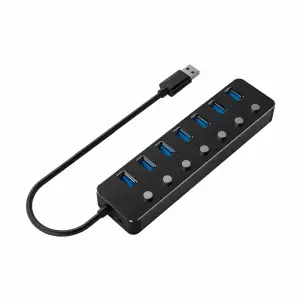HUB USB 3.1 7xA s stikali Gembrid UHB-U3P7P-01