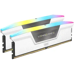 DDR5 32GB 6400MHz CL36 KIT (2x16GB) Corsair RGB Vengeance XMP3.0 1,35V Gaming bela (CMH32GX5M2B6400C36W)