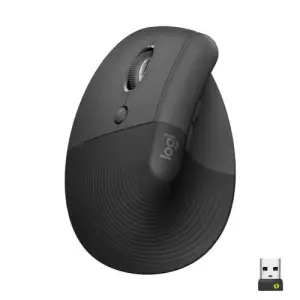 Miš brezžična + Bluetooth Logitech Lift Vertical za levičarje 4000DPI ergonomična grafitna (910-006474) 