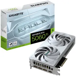 Grafična kartica nVidia RTX5060Ti GigaByte Eagle OC Ice Bela - 8GB GDDR7 (GV-N506TEAGLEOC ICE-8GD)