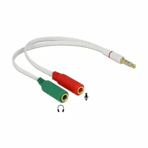 Adapter Audio 3,5mm M => 2 x 3,5mm Ž Delock 0,20m CTIA (65447)