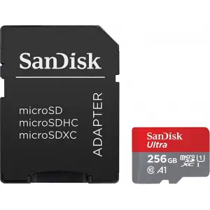 Spominska kartica microSDXC 256GB Sandisk Ultra 150MB/s/10MB/s U1 V10 UHS-I A1 +adapter (SDSQUAC-256G-GN6MA)