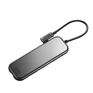 Priklopna postaja USB-C => 3x USB 3.0 tip A 1x USB-C PD 60W 1x HDMI 4K@30Hz 1x RJ45 Giga Baseus (CAHUB-DZ0G)