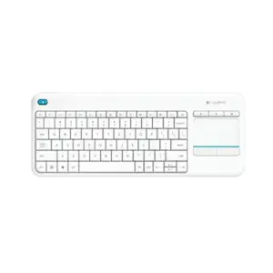 Tipkovnica brezžična Logitech K400 Plus US | bela + Touchpad (920-007128)