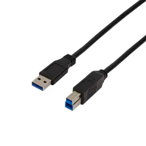 Kabel USB 3.0 A => B 3,00m črn LogiLink (CU0025)