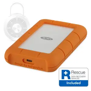Prenosni disk 6,4cm (2,5") 2TB USB-C 3.0 LaCie Rugged SECURE (STFR2000403)