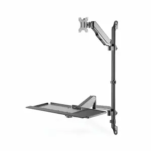 Nosilec za LCD monitor do 81cm (32") do 8kg s polico za tipkovnico in miško do 1kg črn DA-90372