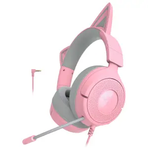 Slušalke žične Razer naglavne z mikrofonom 1x3,5mm Kraken Kitty V3 X roza Gaming (RZ04-05350100-R3M1)
