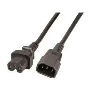 KABEL NAPAJALNI 220V podaljšek 1,00m C14 - C15 EFB (EK585.1V2)