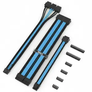 Napajalni kabli (KIT) - Svetlo modra / Črna - 3x8pin -> 12VHPWR