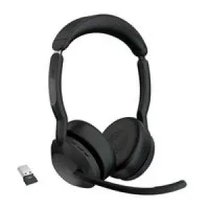 Slušalke brezžične Jabra naglavne z mikrofonom BT Evolve2 55 Link380a MS Stereo črne (25599-999-999)