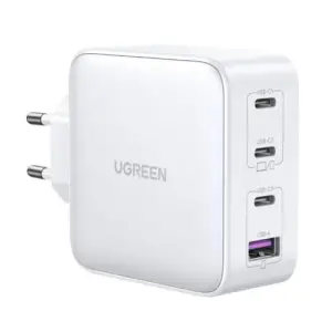 Hišni polnilec 100-240V => 1x USB-A (ž) 3x USB-C 100W GaN PD Nexode Charger Ugreen CD226 bel (15337)