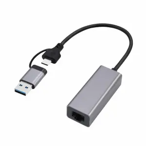 Mrežni adapter USB-C/A => LAN RJ45 100/1000/2500 Cablexpert (A-USB3AC-LAN2G-01)