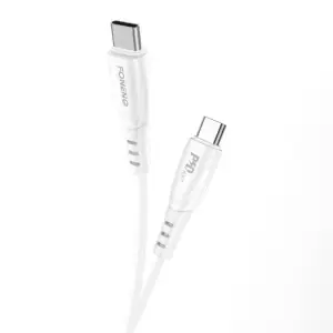 Kabel USB-C => USB-C 1,00m 20V/3A 60W Foneng X73 bel (X73 Type-C to Type-C)