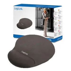 Podloga za miško z gelom ergonomska LogiLink MousePad črna (ID0027)