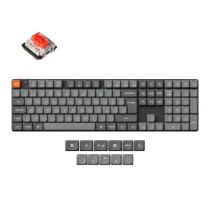 Tipkovnica brezžična, bluetooth, USB Keychron K5 Max rdeča stikala UK | siva RGB (K5M-H1-UK)