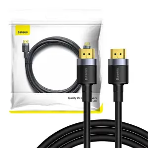 Kabel HDMI(m)=>HDMI(m) v2.0 2,00m 4K/60Hz pozlačeni kontakti črn Baseus Cafule (CADKLF-F01)