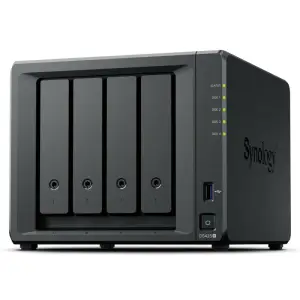 NAS ohišje Synology DS425+ 4x 3,5''SATA HDD 2x M.2 NVMe Intel Celeron J4125 4-core (4-thread) 2.0 GHz 2GB DDR4 non-ECC 1x RJ-45 1GbE 1x RJ-45 2.5 GbE 2x USB 3.2 Gen1