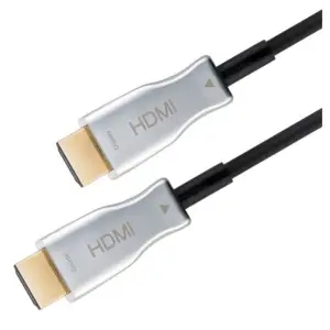 Kabel HDMI(m)=>HDMI(m) v2.1 20,00m UHD 8K/60Hz 48Gb AOC optični hibridni pozlačeni kontakti z ethernet črn Goobay (49884)
